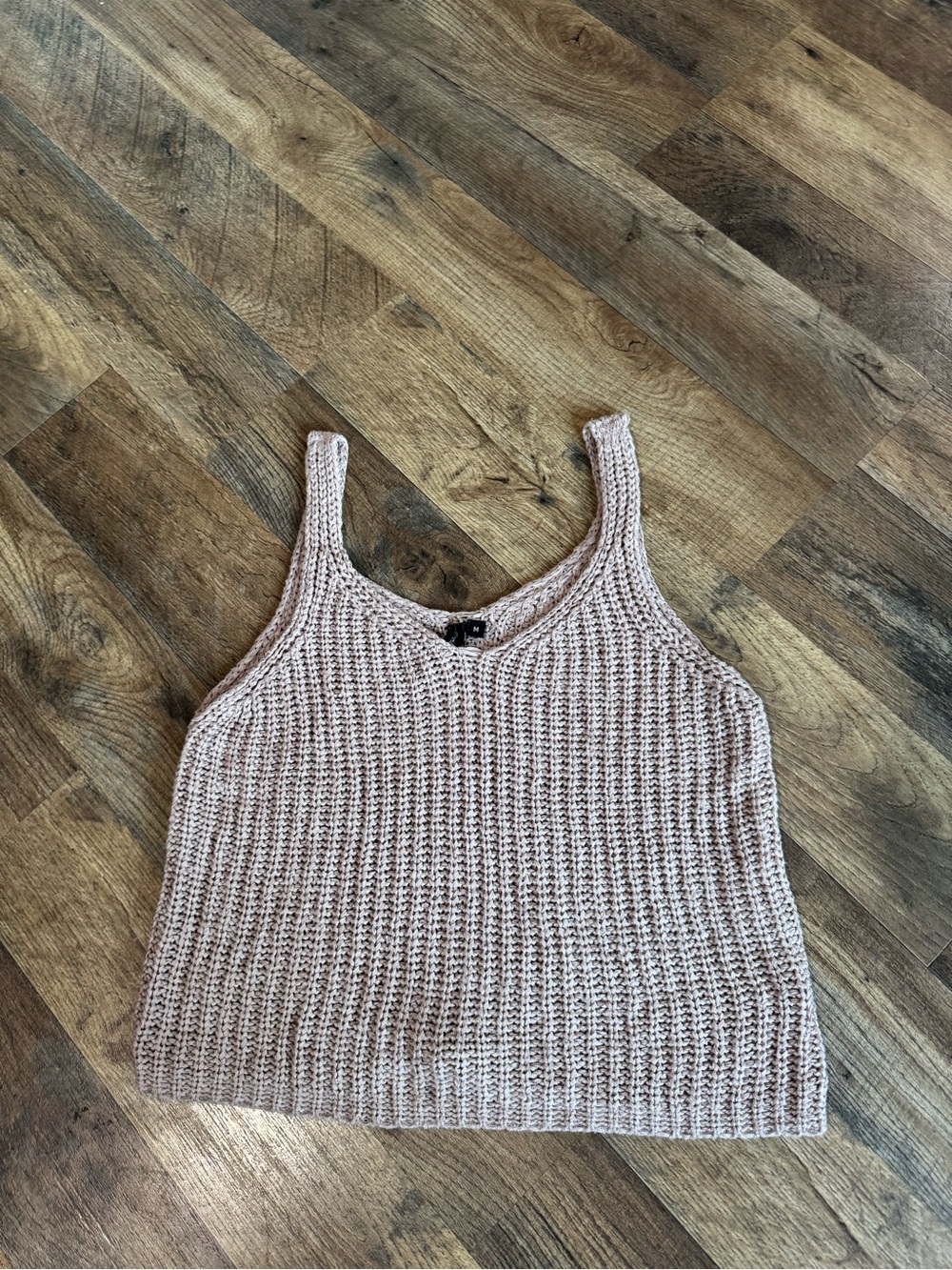 moon & madison Blush Knit Scoop Tank